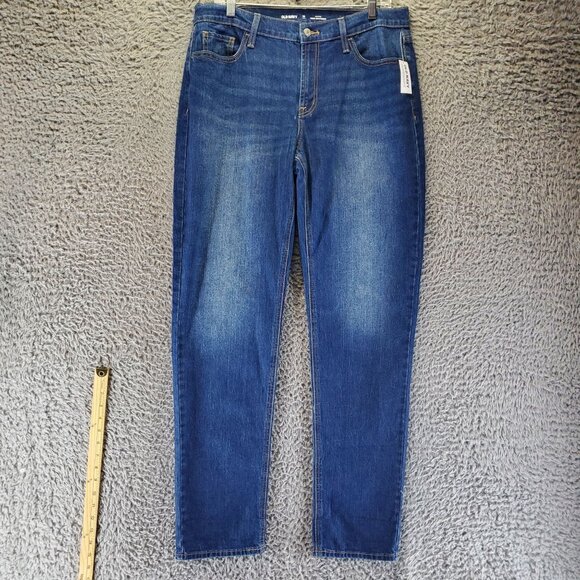 Old Navy Jeans Womens Size 10 Tall Blue Wow Boyfriend Stretch Denim *NWT* - Picture 1 of 11